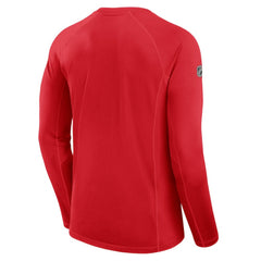 NHL Calgary Flames Fanatics Authentic Pro Rink Tech Raglan Long Sleeve T-Shirt - Red
