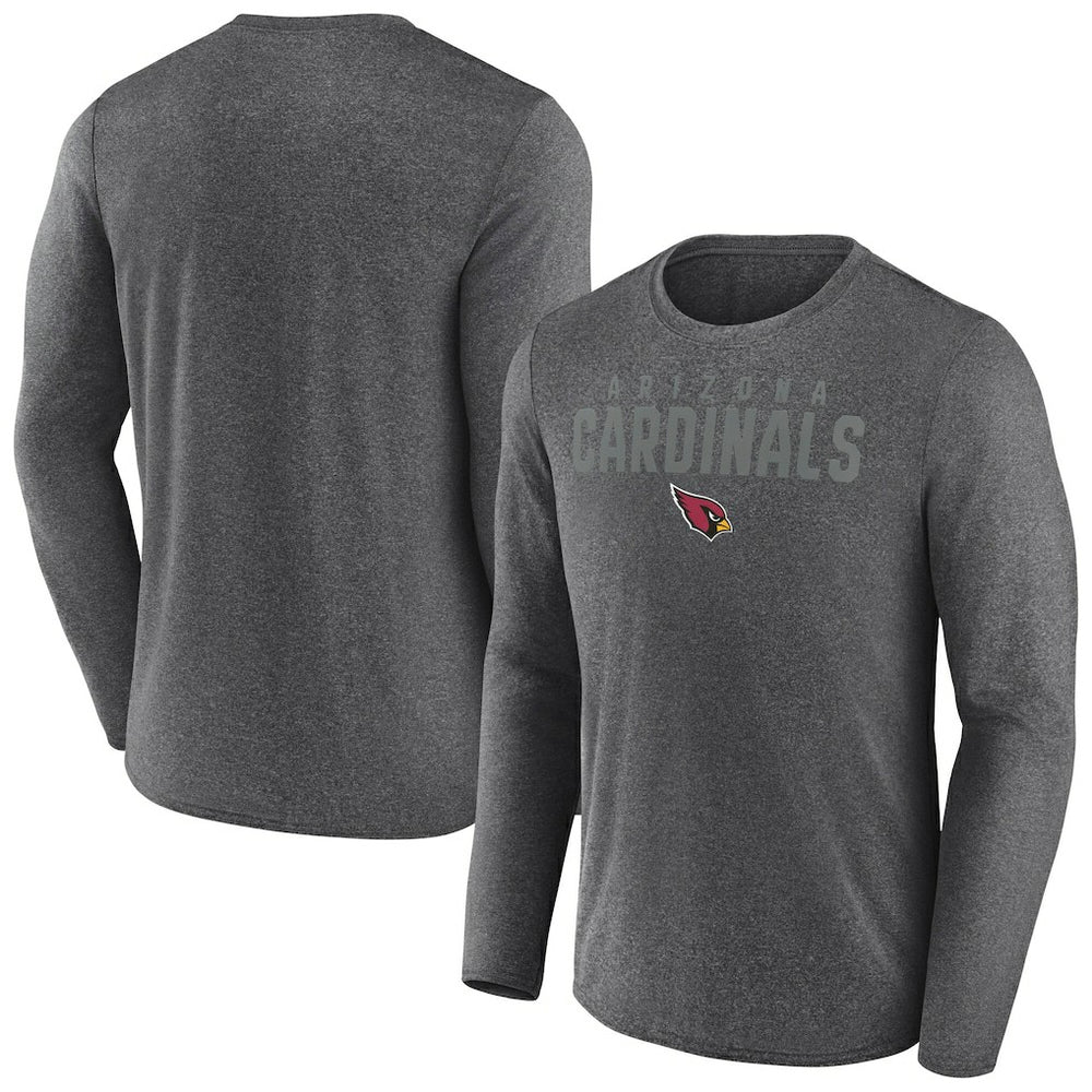 Arizona Cardinals Blackout Long Sleeve T-Shirt Heather Charcoal