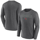 Arizona Cardinals Blackout Long Sleeve T-Shirt Heather Charcoal