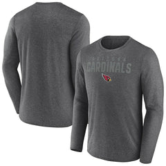 Arizona Cardinals Blackout Long Sleeve T-Shirt Heather Charcoal