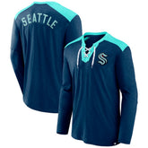 NHL Seattle Kraken Fanatics Iconic Exclusive Long Sleeve T-Shirt - Deep Sea Blue