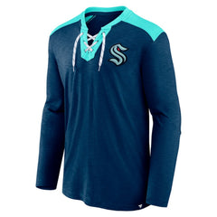 NHL Seattle Kraken Fanatics Iconic Exclusive Long Sleeve T-Shirt - Deep Sea Blue