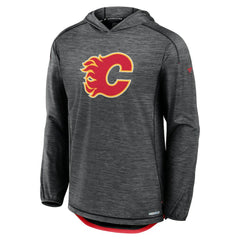 NHL Calgary Flames Fanatics Authentic Pro Rink Pullover Hoodie - Heather Charcoal