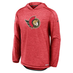 NHL Ottawa Senators Fanatics Authentic Pro Rink Pullover Hoodie - Heather Red