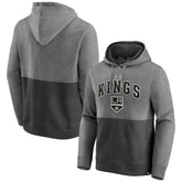 NHL Los Angeles Kings Fanatics Block Party Signature Pullover Hoodie - Heather Gray/Heather Charcoal
