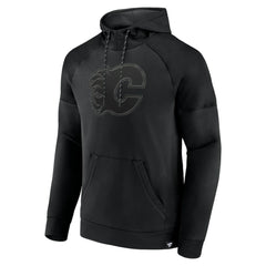 NHL Calgary Flames Fanatics Black Ice Defender Raglan Pullover Hoodie