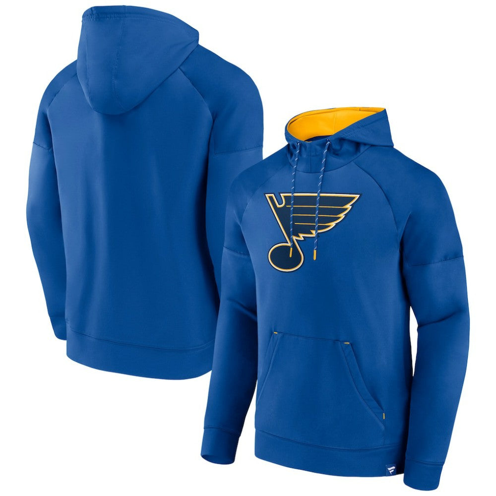 NHL St. Louis Blues Fanatics Iconic Defender Raglan Pullover Hoodie - Royal