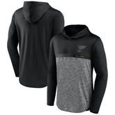 NHL St. Louis Blues Fanatics Iconic Defender Pullover Hoodie - Black/Heather Charcoal