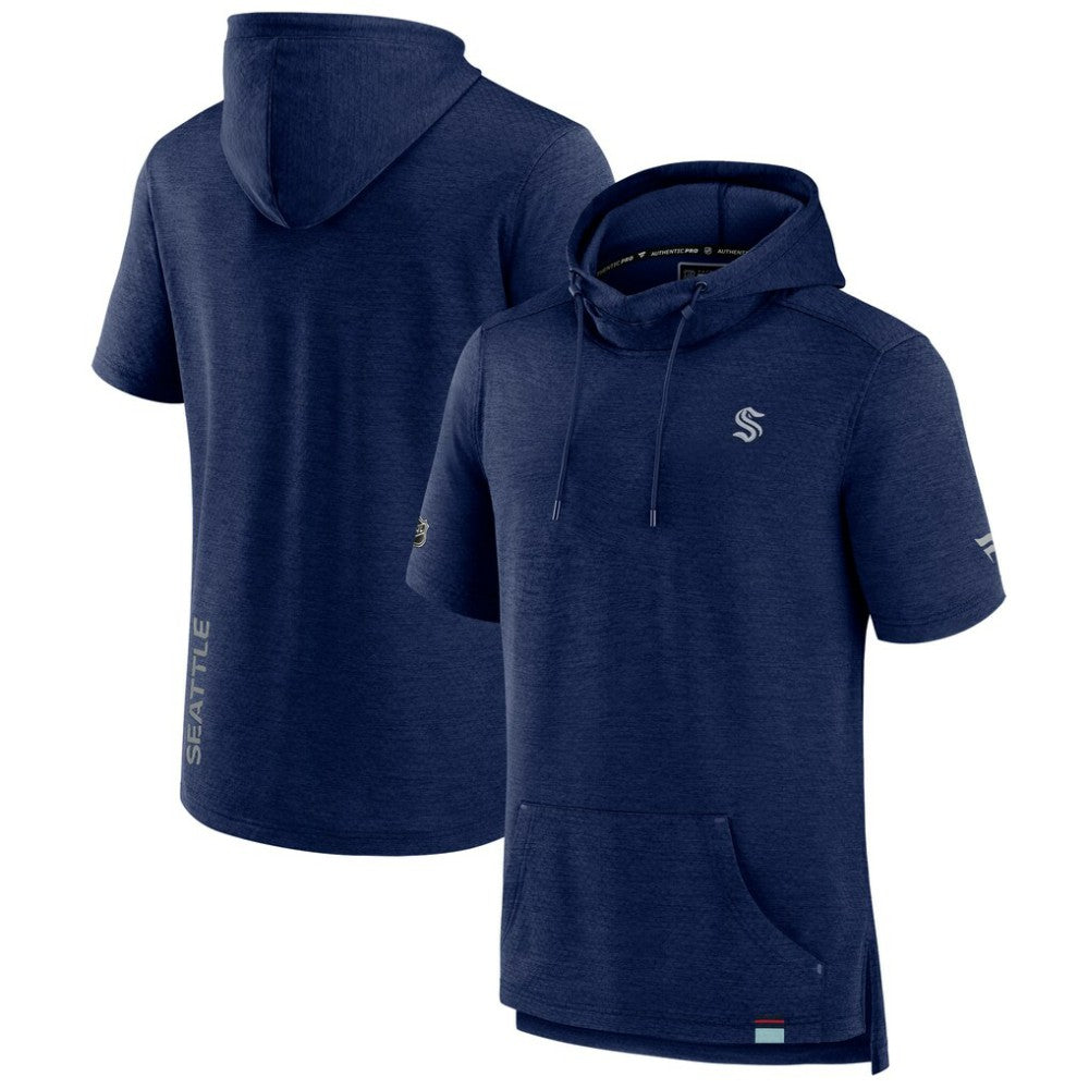NHL Seattle Kraken Fanatics Authentic Pro Pullover Hoodie - Heather Deep Sea Blue