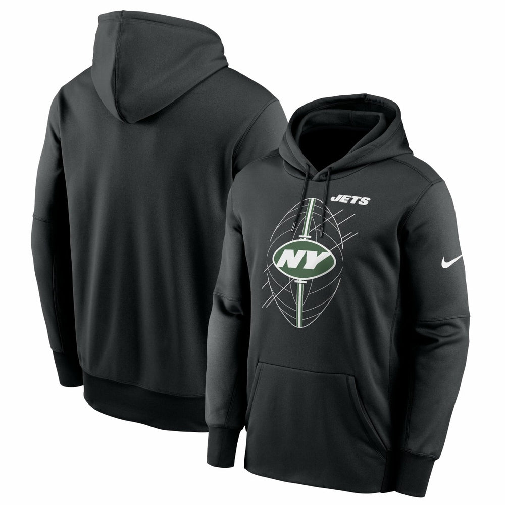New York Jets Performance Fleece Pullover Hoodie Black