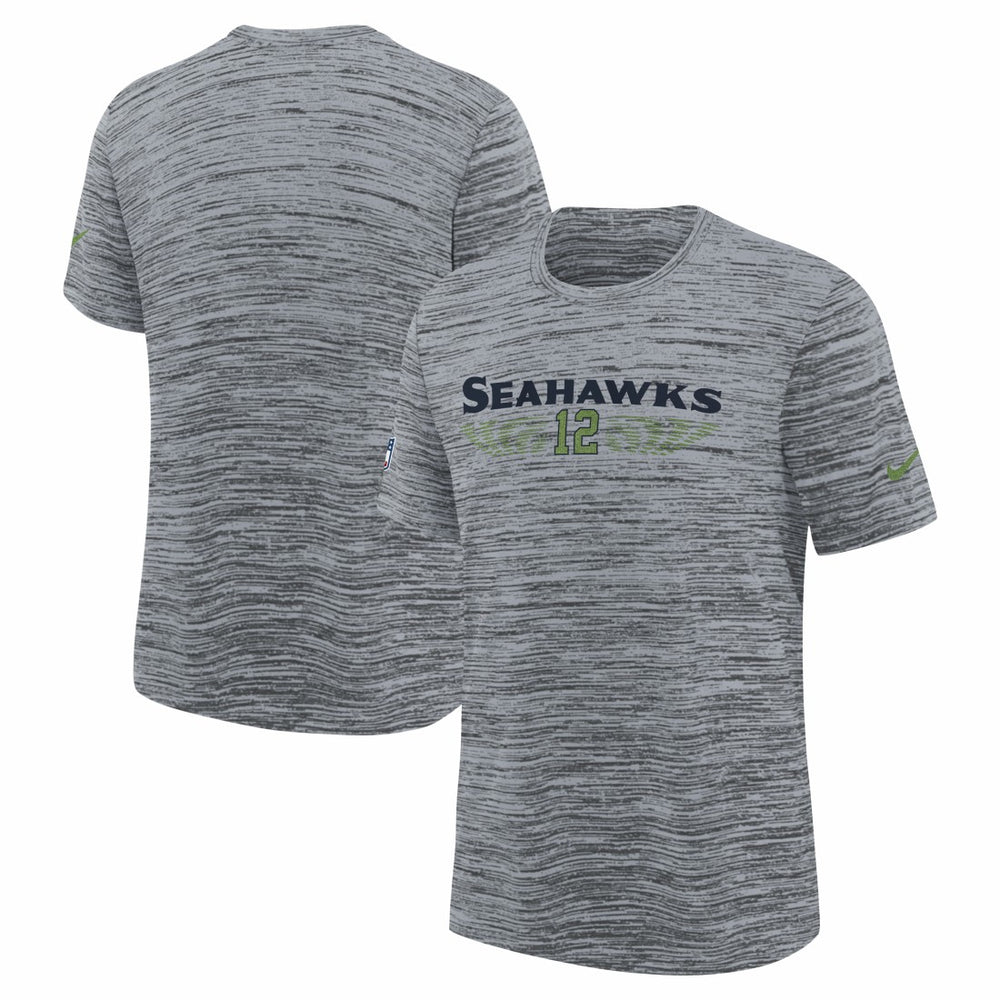 Seattle Seahawks Youth 2025 Rivalries Collection Sideline Velocity Dri-FIT T-Shirt Wolf Gray