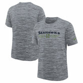 Seattle Seahawks Youth 2025 Rivalries Collection Sideline Velocity Dri-FIT T-Shirt Wolf Gray