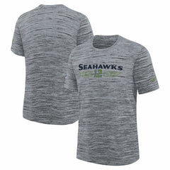 Seattle Seahawks Youth 2025 Rivalries Collection Sideline Velocity Dri-FIT T-Shirt Wolf Gray