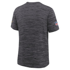 San Francisco 49ers Youth 2025 Rivalries Collection Sideline Velocity Dri-FIT T-Shirt Heather Black