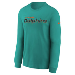 Miami Dolphins Youth 2025 Rivalries Collection Long Sleeve T-Shirt Turbo Green