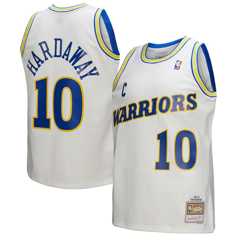 NBA Tim Hardaway Golden State Warriors Hardwood Classics 1990/91 Swingman Jersey sale - White