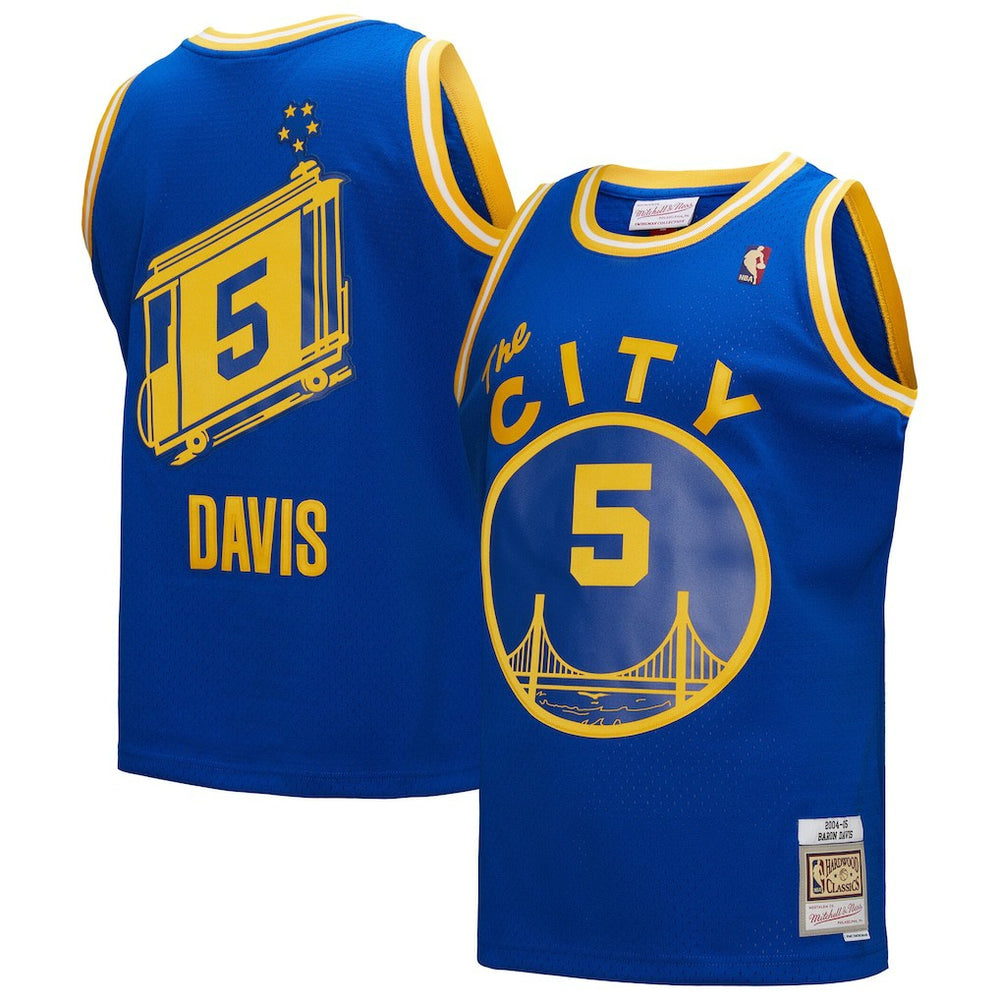 NBA Baron Davis Golden State Warriors Hardwood Classics 2004/05 Swingman Jersey - Royal