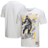 Magic Johnson Los Angeles Lakers Hardwood Classics Chalked Up T-Shirt White