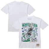 Dirk Nowitzki Dallas Mavericks Hardwood Classics Chalked Up T-Shirt White