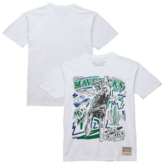 Dirk Nowitzki Dallas Mavericks Hardwood Classics Chalked Up T-Shirt White