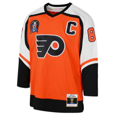 NHL Eric Lindros Philadelphia Flyers Mitchell & Ness Youth 1996/97 Power Play 2.0 Player Jersey with Captain Patch - Orange