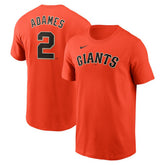 Willy Adames San Francisco Giants Nike Fuse Name & Number T-Shirt - Orange T-shirts