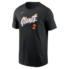 Willy Adames San Francisco Giants Nike 2025 City Connect Fuse Name & Number T-Shirt - Black T-shirts