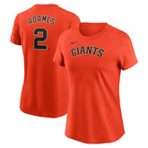Willy Adames San Francisco Giants Nike Women's Cooperstown Collection Fuse Name & Number T-Shirt - Orange T-shirts