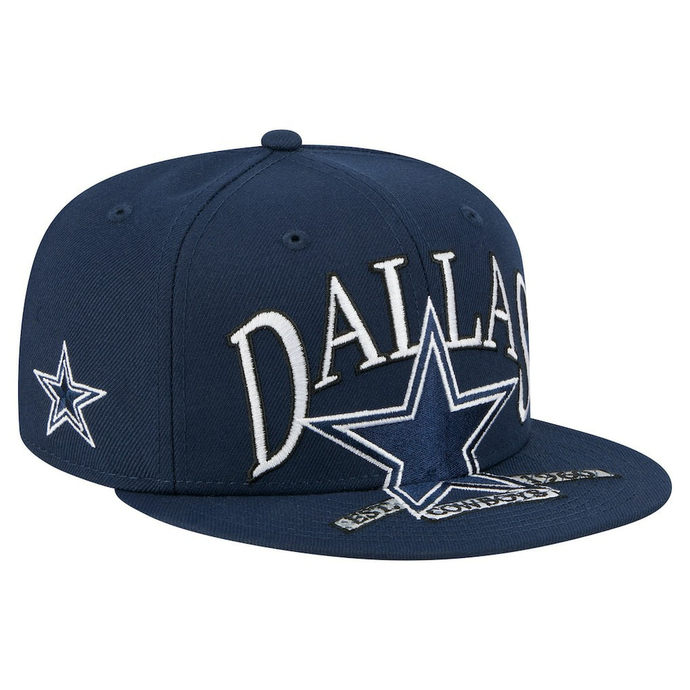 Dallas Cowboys New Era Oversized 59FIFTY Fitted Hat Navy