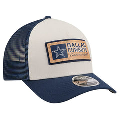 Dallas Cowboys New Era Two-Tone Text 9FORTY M-Crown Adjustable Hat Stone/Navy