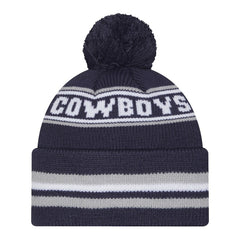 Dallas Cowboys New Era Youth Classic Cuffed Knit Hat with Pom Navy