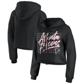 Atlanta Falcons WEAR by Erin Andrews Women's Domestic Cropped Pullover Hoodie Black