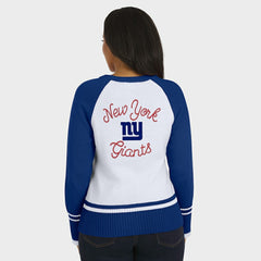 New York Giants WEAR by Erin Andrews Women's Colorblock Raglan Sweater White/Royal