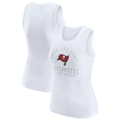 Tampa Bay Buccaneers WEAR by Erin Andrews Women's Ribbed Graphic Tank Top White
