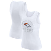 Denver Broncos WEAR by Erin Andrews Women's Ribbed Graphic Tank Top White