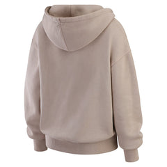New York Jets WEAR by Erin Andrews Women's Washed Pullover Crewdie Tan
