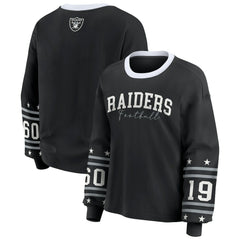 Las Vegas Raiders WEAR by Erin Andrews Women's Sport Long-Sleeve T-Shirt Black