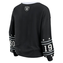 Las Vegas Raiders WEAR by Erin Andrews Women's Sport Long-Sleeve T-Shirt Black