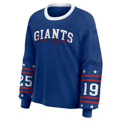 New York Giants WEAR by Erin Andrews Women's Sport Long-Sleeve T-Shirt Royal