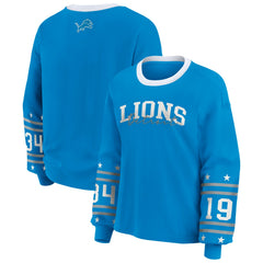 Detroit Lions WEAR by Erin Andrews Women's Sport Long-Sleeve T-Shirt Blue