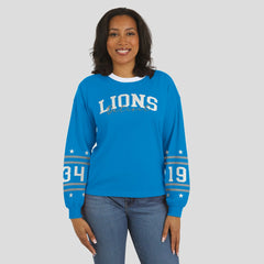 Detroit Lions WEAR by Erin Andrews Women's Sport Long-Sleeve T-Shirt Blue