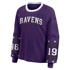 Baltimore Ravens WEAR by Erin Andrews Women's Sport Long-Sleeve T-Shirt Purple