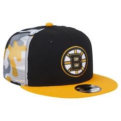 NHL Boston Bruins New Era Camo Meshback 9FIFTY Snapback Hat - Black/Gold