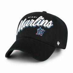 Miami Marlins '47 Women's Ariana Clean Up Adjustable Hat - Black Hats