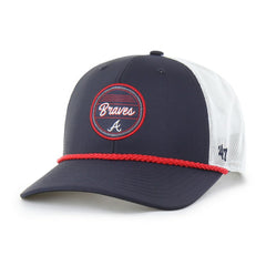 Atlanta Braves '47 Fairway Trucker Adjustable Hat - Navy/White Hats