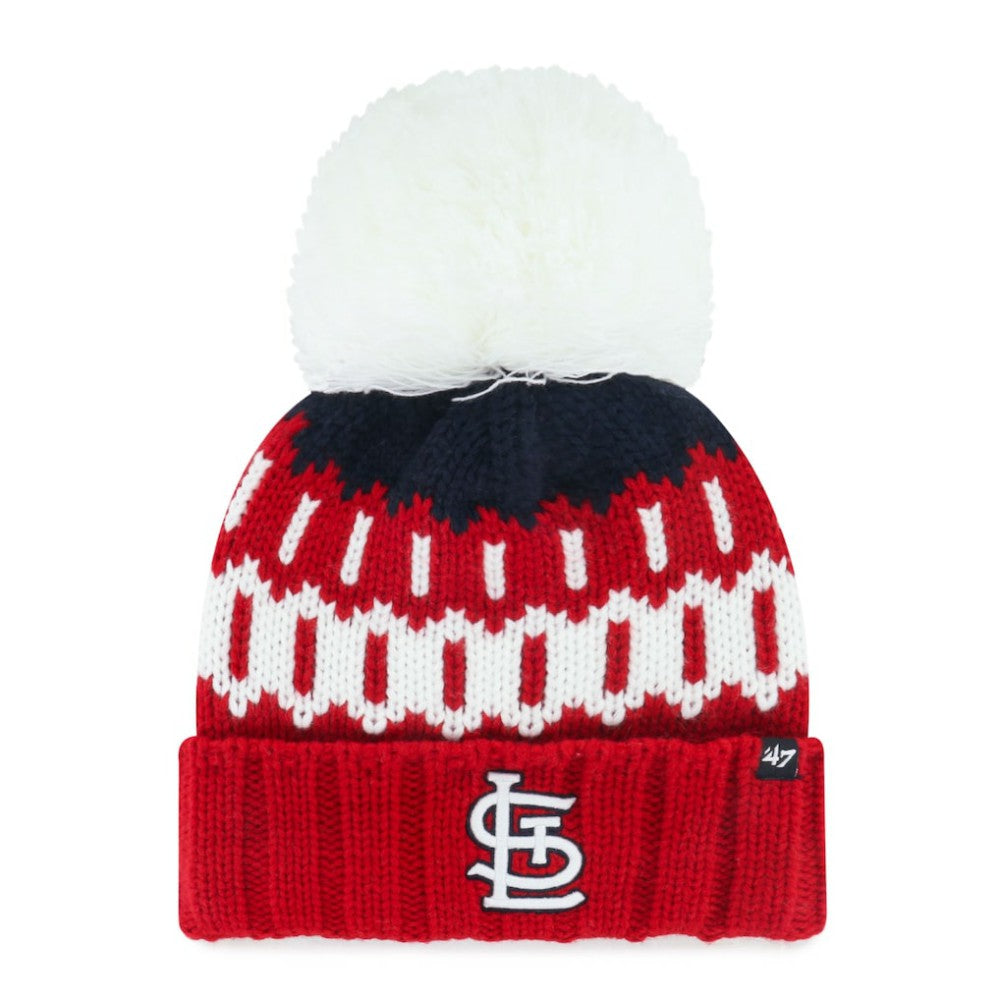 St. Louis Cardinals '47 Women's Felicity Cuffed Knit Hat with Pom - Red Hats