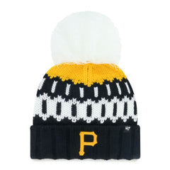 Pittsburgh Pirates '47 Women's Felicity Cuffed Knit Hat with Pom - Black Hats