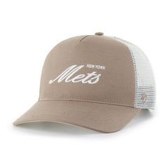 New York Mets '47 Foundational Mesh Hitch Adjustable Hat - Brown Hats