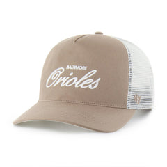 Baltimore Orioles '47 Foundational Mesh Hitch Adjustable Hat - Brown Hats