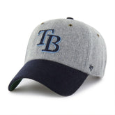 Tampa Bay Rays '47 Golden Age Wool Clean Up Adjustable Hat - Gray/Navy Hats
